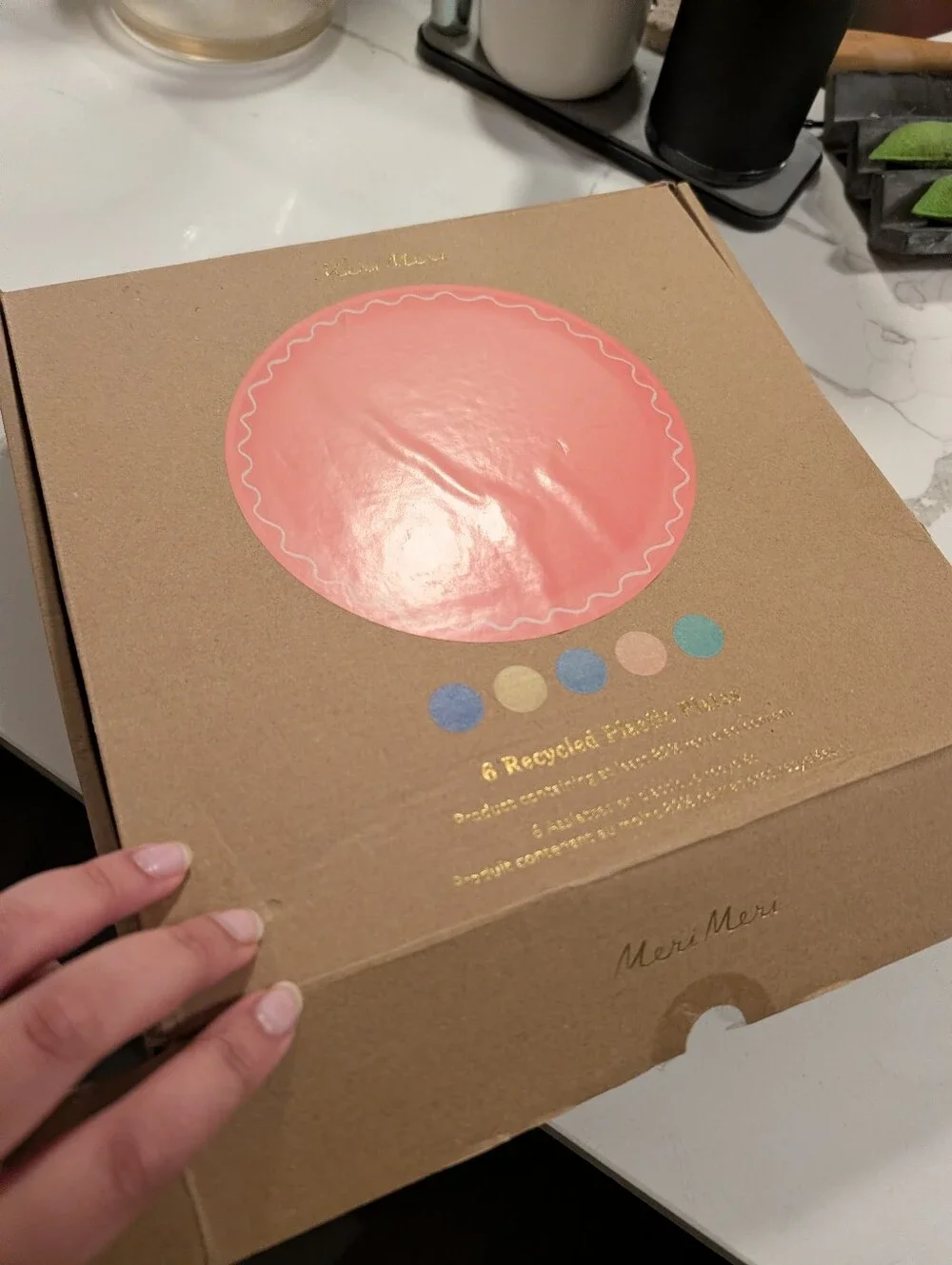 Brand new meri meri mixed set large reusable plates